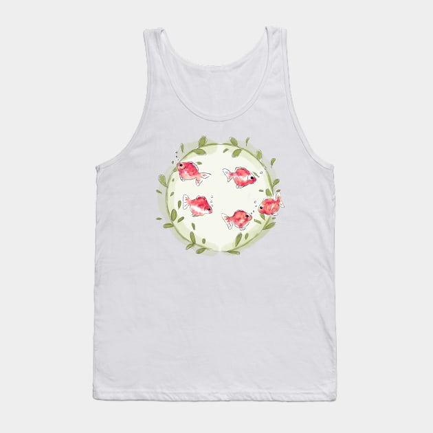 Cute goldfish Tank Top by Pakanese_Art